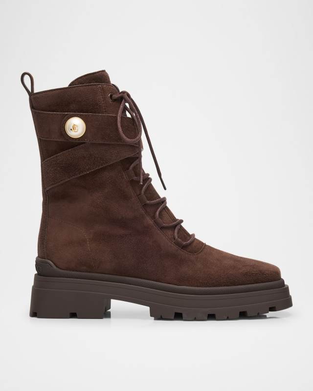 Noemi 45 Suede Combat Boots